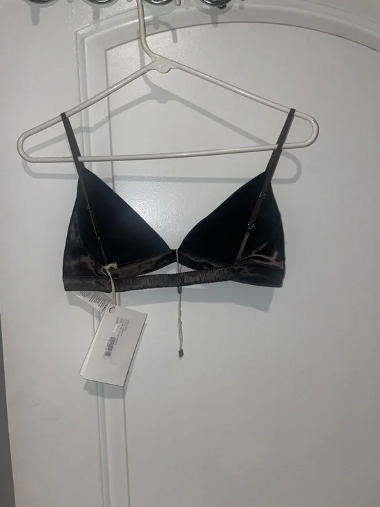 New! KHAITE Frida Satin Charmeuse Bra Top in Chocolate Brown 🤎 Small NWT! - Picture 11 of 16